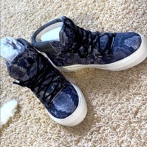 High Top Snake Skin Shoes